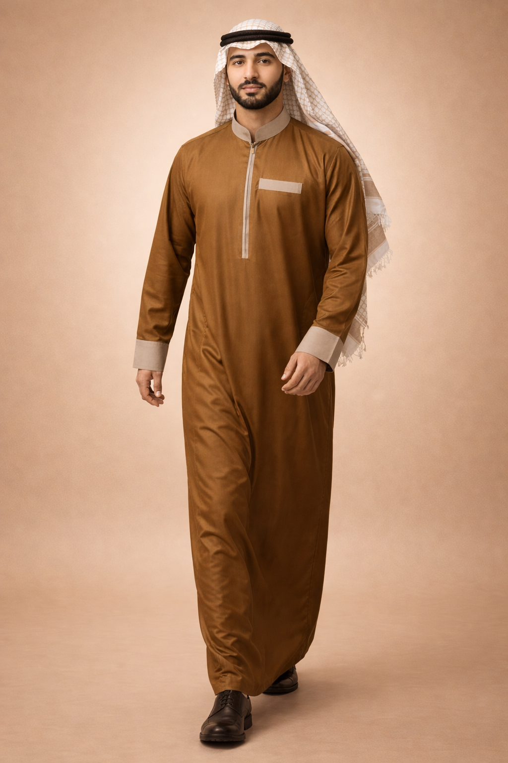 Mustard Zipper Jubbah by Al Deebaj, photo 2