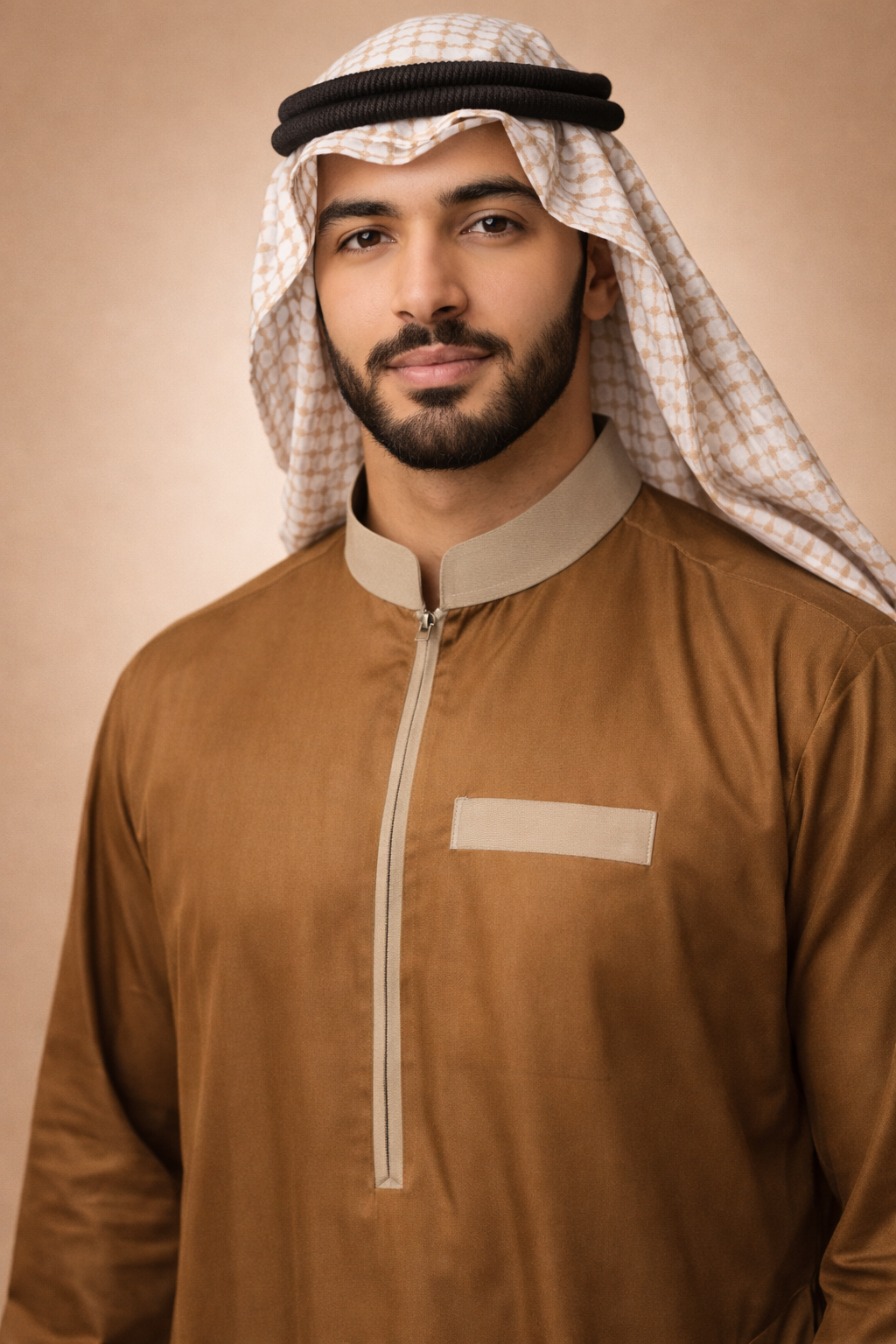 Mustard Zipper Jubbah by Al Deebaj