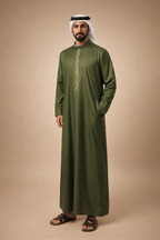 Olive Calligraphy Jubbah by Al Deebaj, photo 2