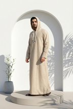Gold Brown Hoodie Jubbah by Al Deebaj, photo 3