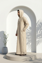 Gold Brown Hoodie Jubbah by Al Deebaj, photo 4