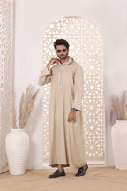 Skin Embroidered Jubbah by Al Deebaj