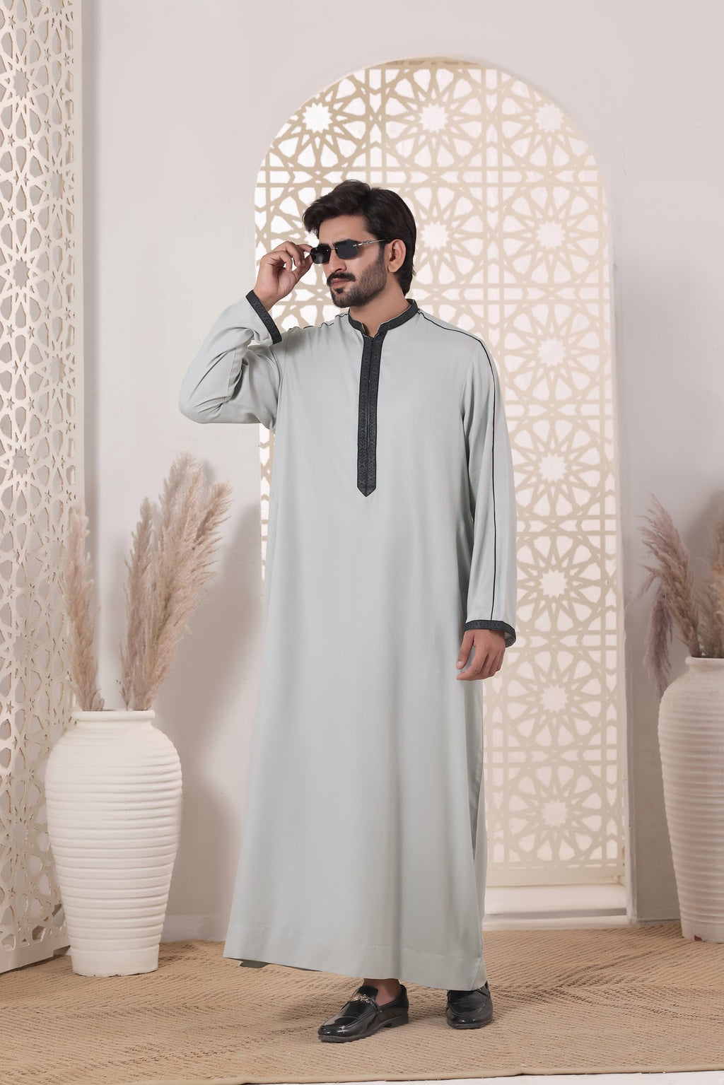 Sky Grey Jubbah by Al Deebaj