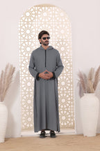 Grey Hoodie Jubbah by Al Deebaj