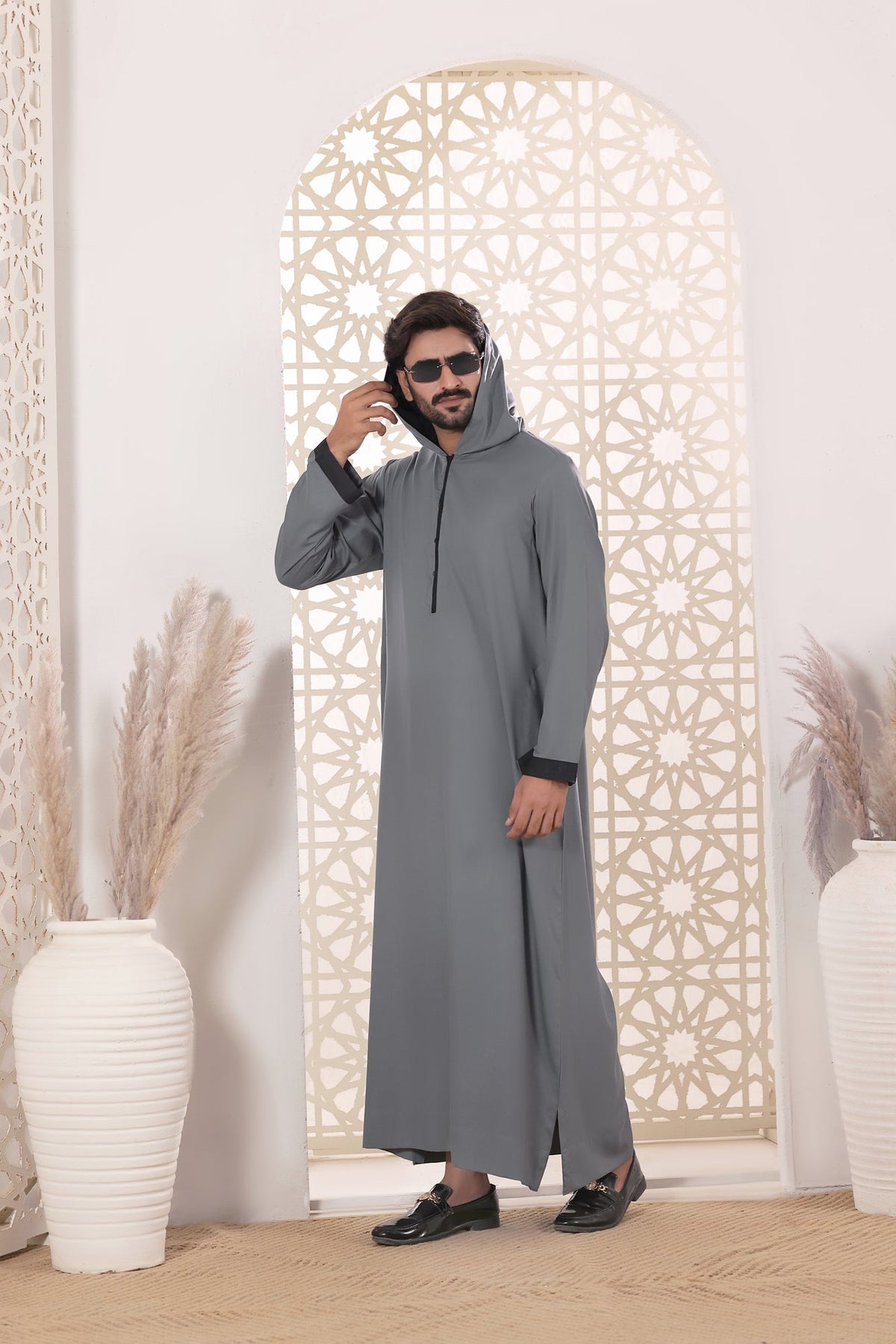 Grey Hoodie Jubbah by Al Deebaj, photo 5