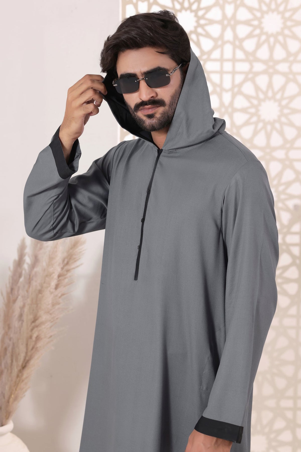 Grey Hoodie Jubbah by Al Deebaj, photo 6