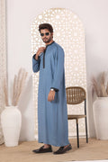 Greyish Blue Jubbah by Al Deebaj