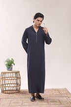 Navy Hoodie Zipper Jubbah J054 by Al Deebaj, photo 4