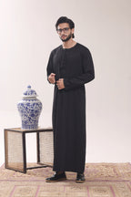 Black Omani Jubbah by Al Deebaj