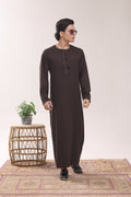 Dark Brown Omani Jubbah by Al Deebaj
