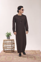 Dark Brown Omani Jubbah by Al Deebaj