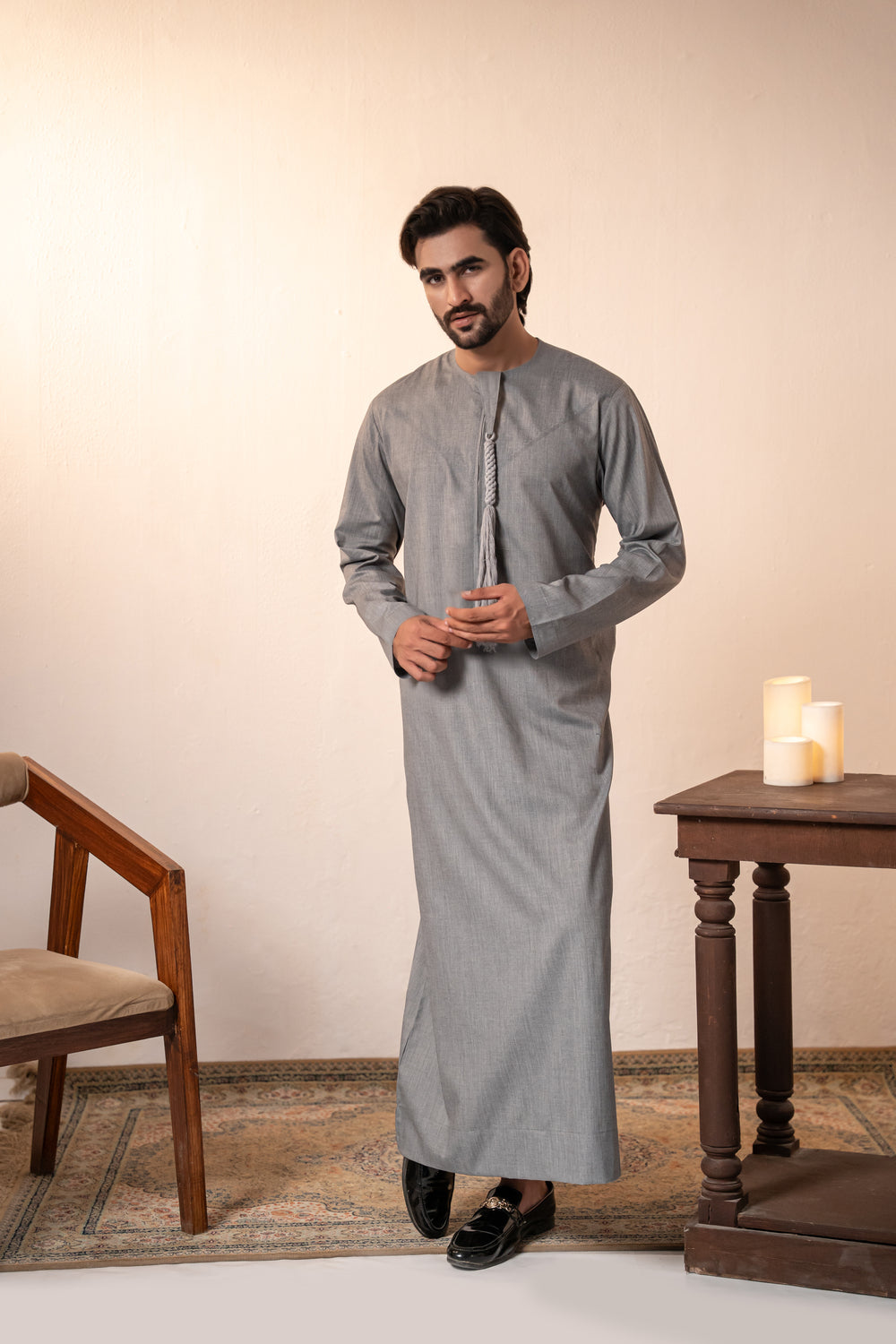 Emarati Jubbah Grey by Al Deebaj