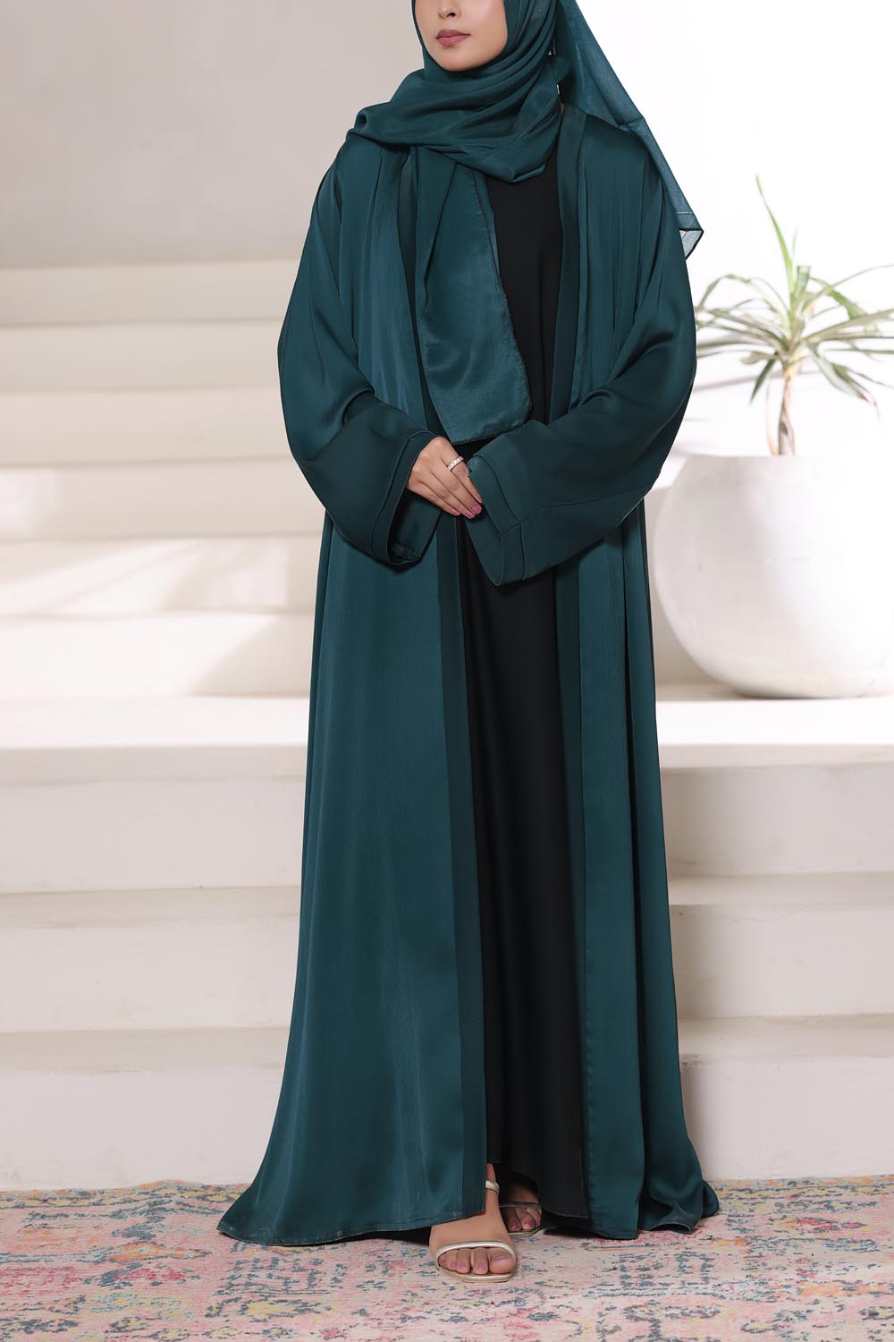 Jade Front Open Gown Abaya by Al Deebaj, photo 4