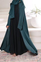 Jade Front Open Gown Abaya by Al Deebaj