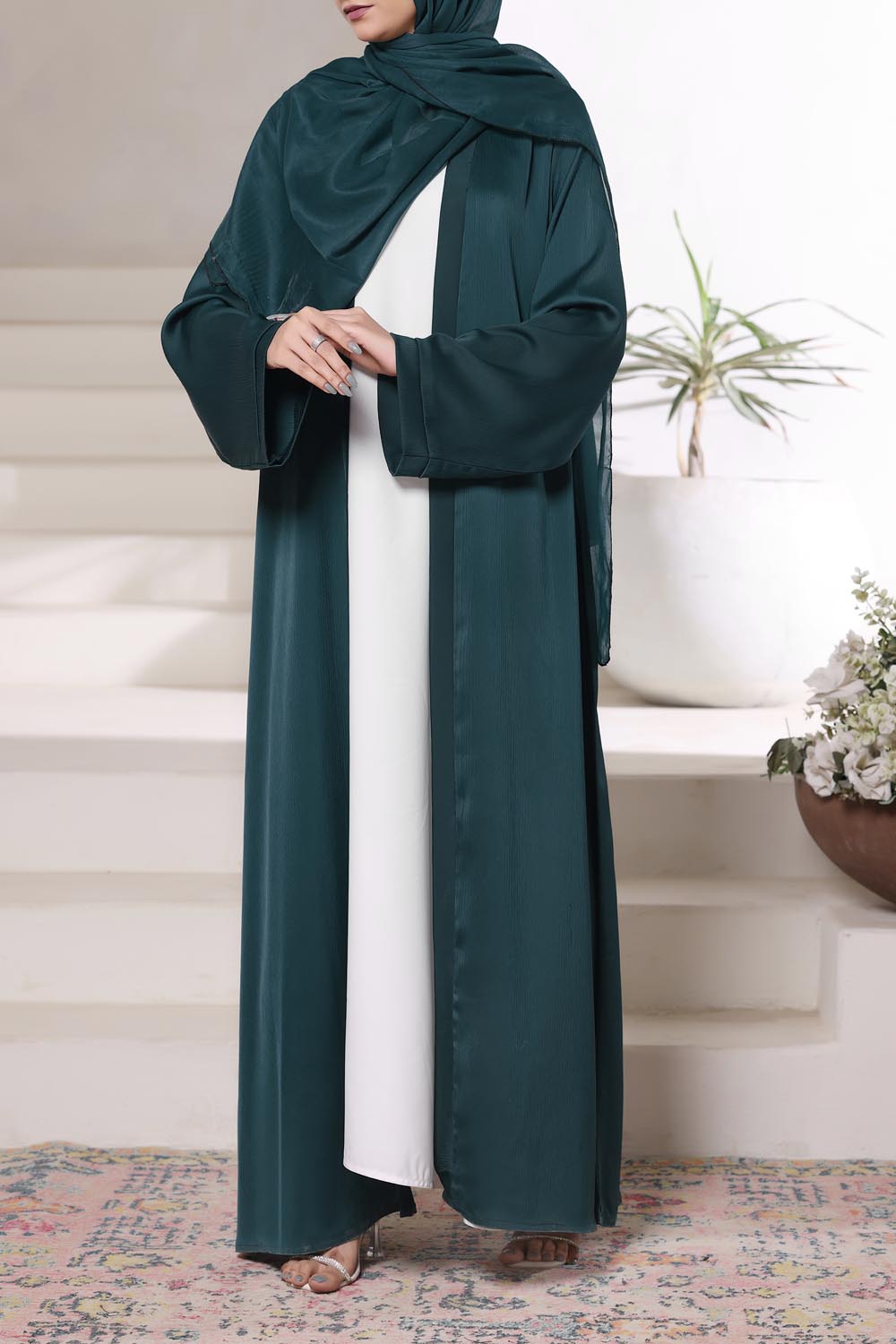 Jade Front Open Gown Abaya by Al Deebaj, photo 2