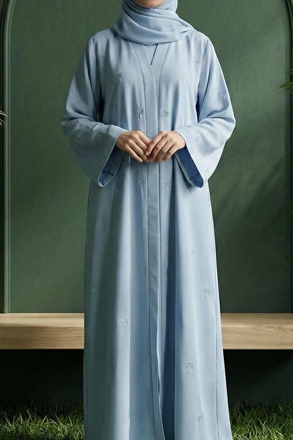 Jannat Sky Blue Abaya by Al Deebaj