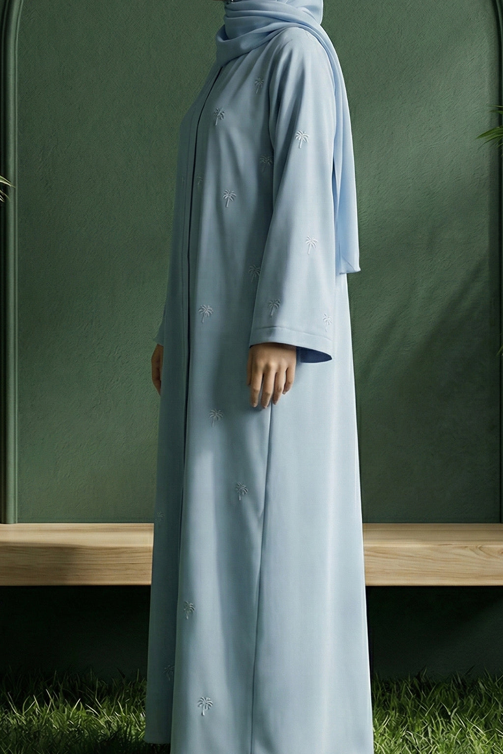Jannat Sky Blue Abaya by Al Deebaj, photo 4