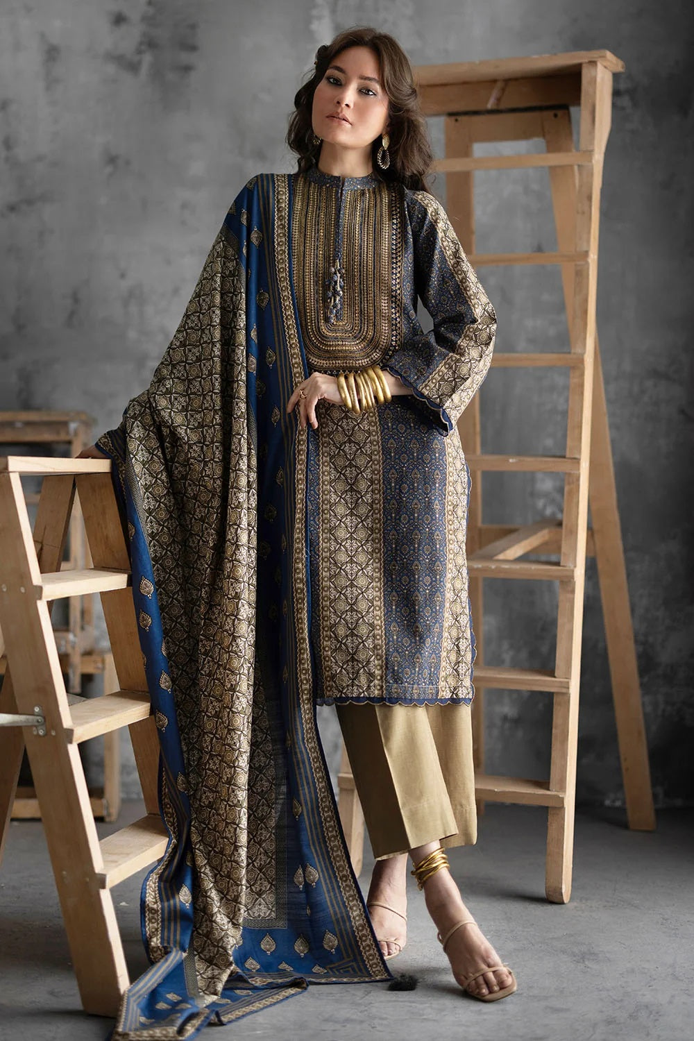Gul Ahmed Khaddar K-52002 – Gul Ahmed 3-piece unstitched suit