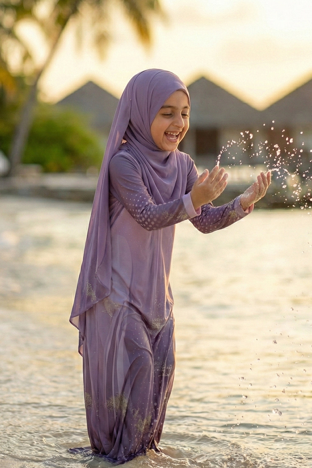 Samiya Purple Abaya by Al Deebaj, photo 3