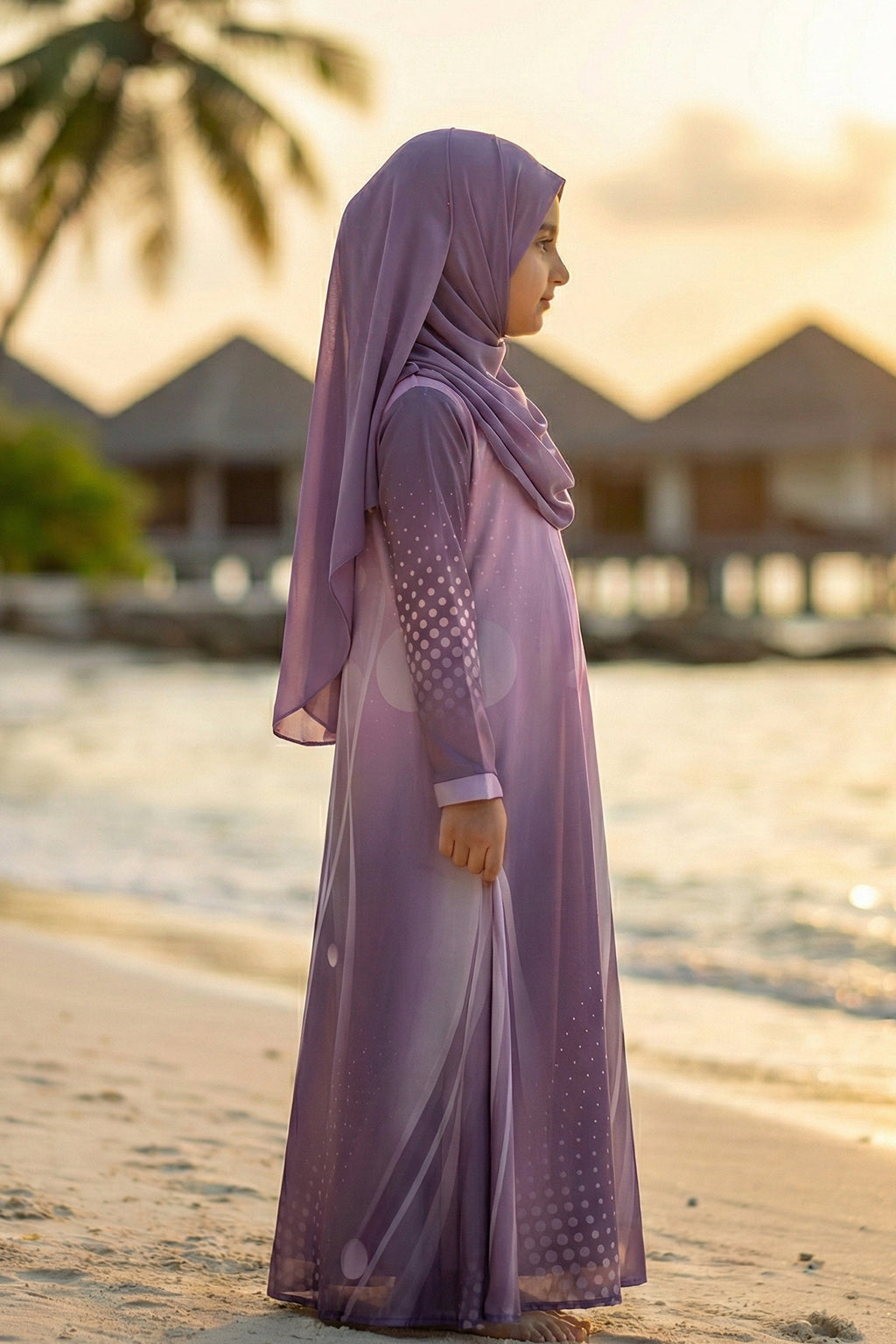 Samiya Purple Abaya by Al Deebaj, photo 2