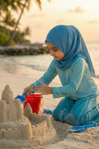 Samiya Aqua Blue Abaya by Al Deebaj, photo 4