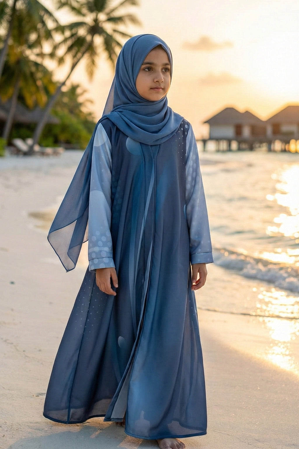 Samiya Navy Blue Abaya by Al Deebaj