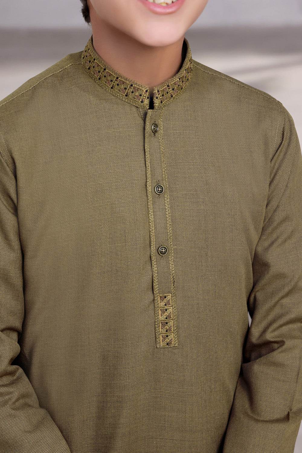 Camel Embroidered Kids Kurta Shalwar by Al Deebaj, photo 2
