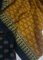 Printed Black Khaddar 3-Piece Unstitched Suit by Bin Saeed, photo 3