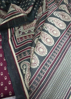Printed Maroon Khaddar 3-Piece Unstitched Suit by Bin Saeed, photo 3