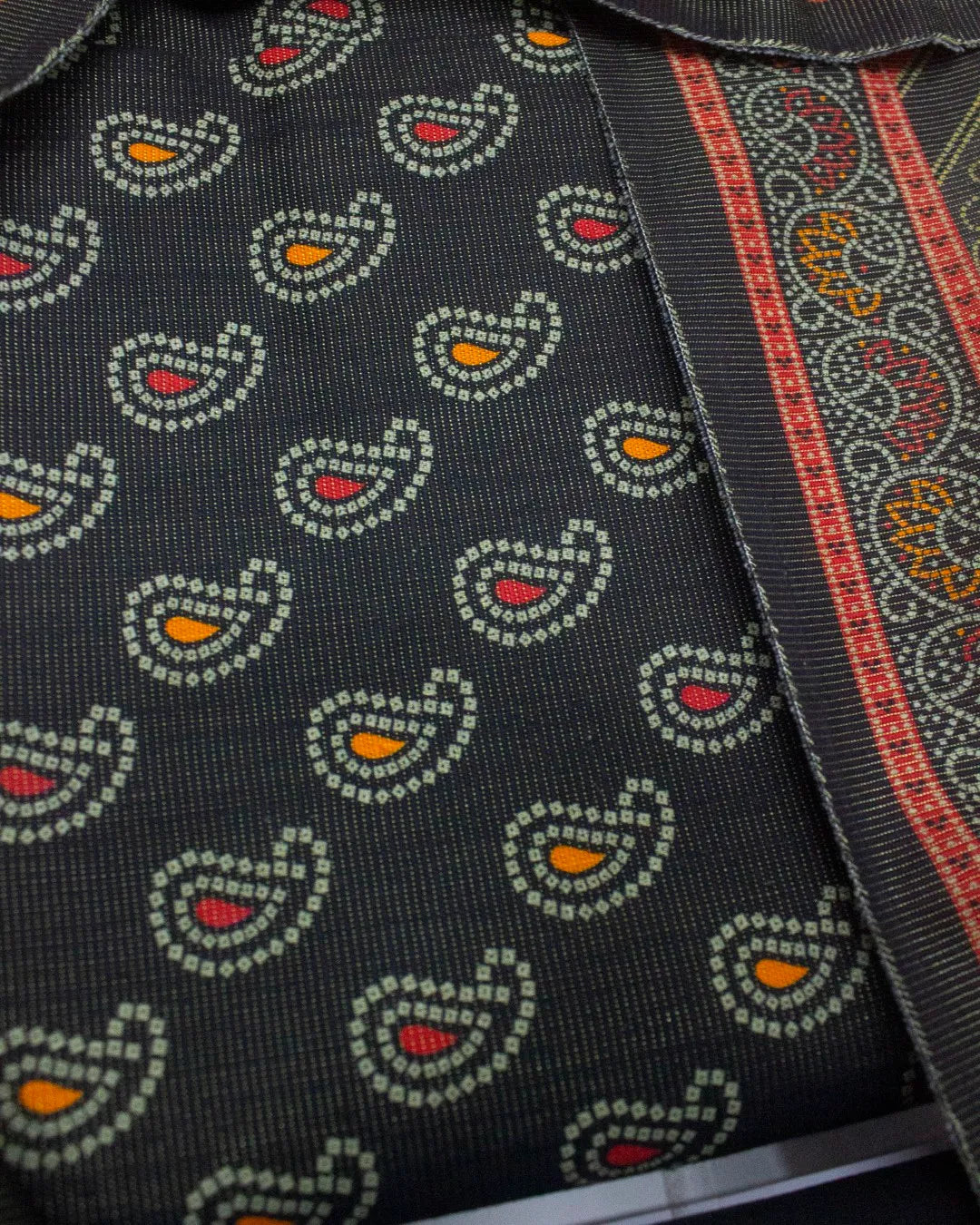 Printed Black Khaddar 3-Piece Unstitched Suit by Bin Saeed, photo 2