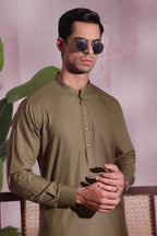 Golden Brown Kurta Pajama by Al Deebaj