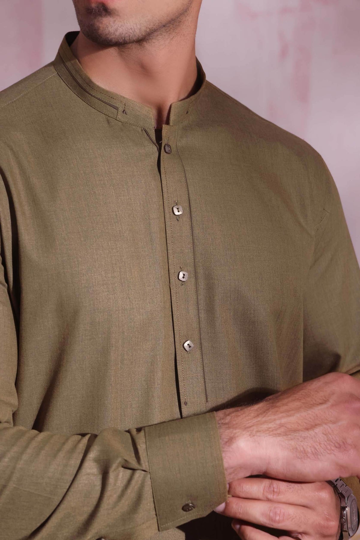 Golden Brown Kurta Pajama by Al Deebaj, photo 2