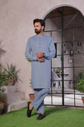 Blue Kurta Pajama by Al Deebaj