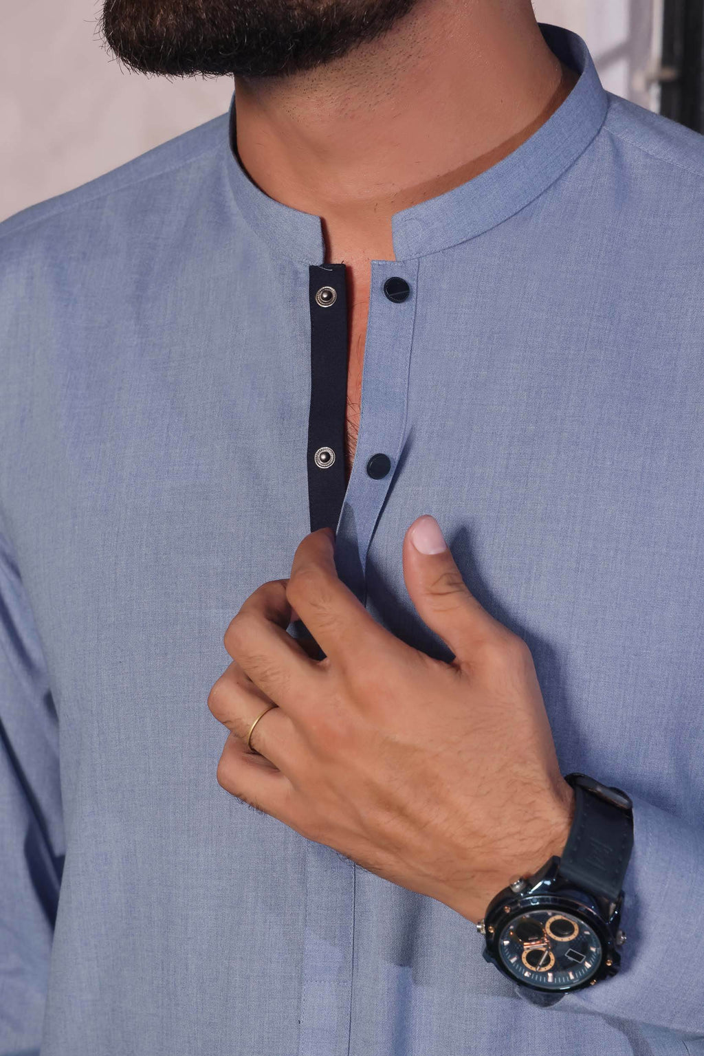 Blue Kurta Pajama by Al Deebaj, photo 2