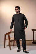 Formal Black Kurta Pajama by Al Deebaj