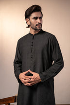 Formal Black Kurta Pajama by Al Deebaj, photo 3