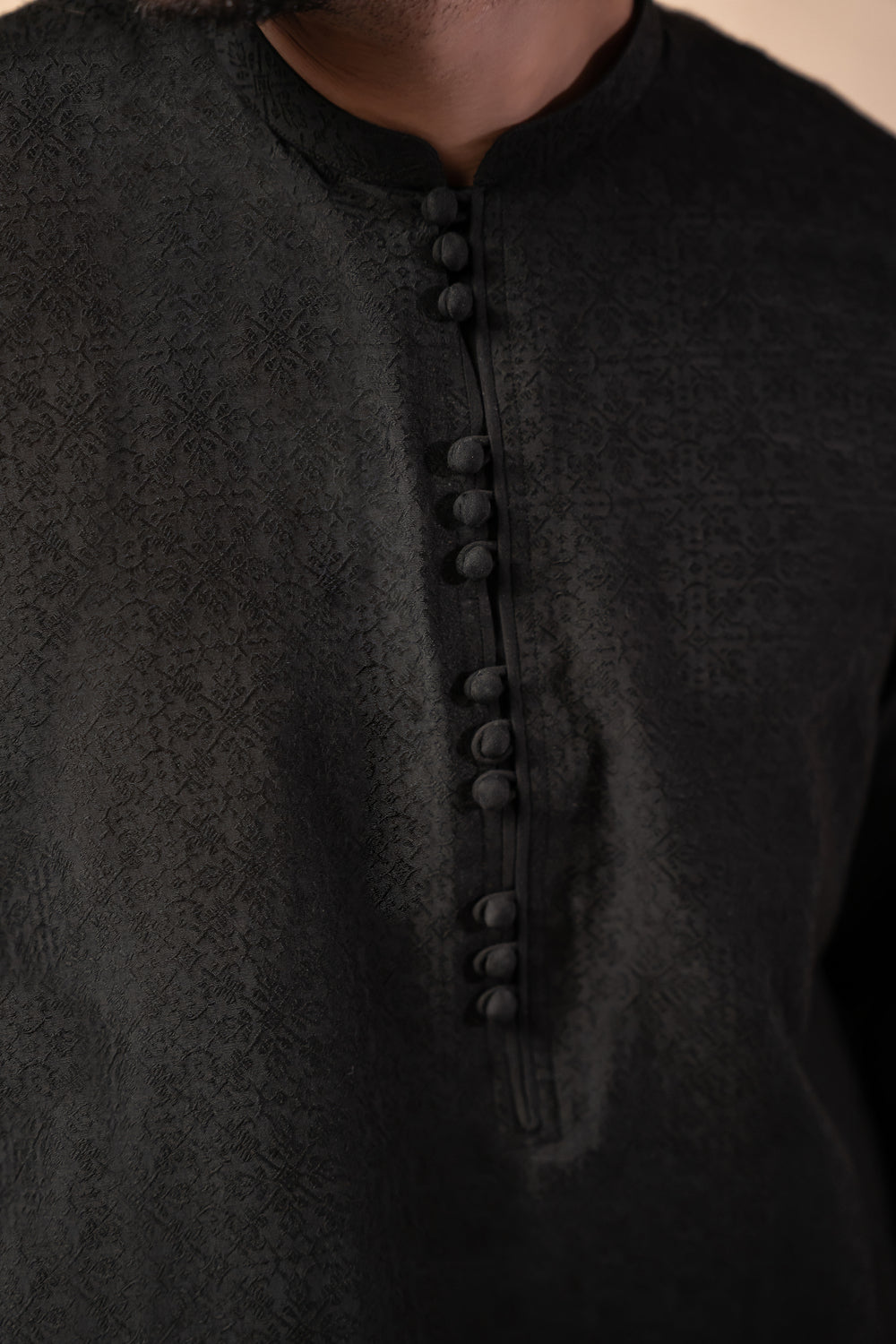 Formal Black Kurta Pajama by Al Deebaj, photo 2