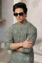 Sage Grey Kurta by Al Deebaj, photo 2