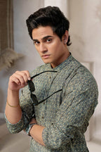 Sage Grey Kurta by Al Deebaj