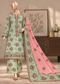 Embroidered Mint Green Khaddar 3-Piece Stitched Suit by Bin Saeed
