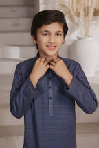 Blue Printed Kids Kurta by Al Deebaj, photo 2