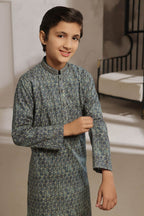 Sage Grey Kids Kurta by Al Deebaj, photo 2