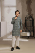 Sage Grey Kids Kurta by Al Deebaj