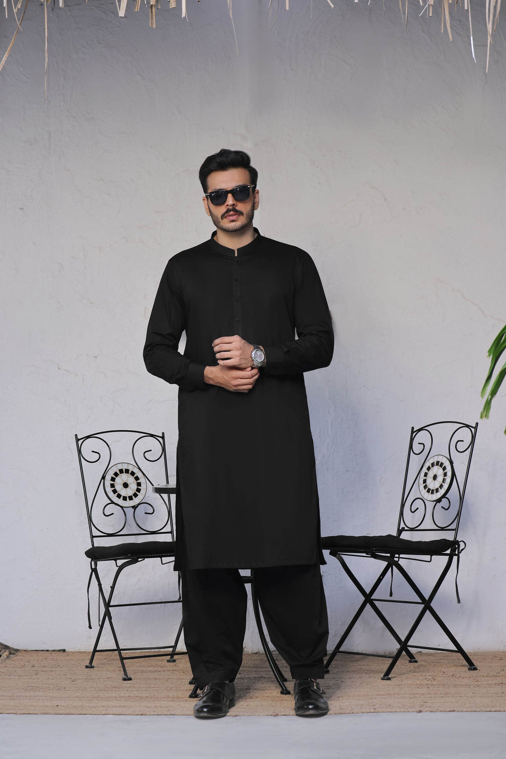 Passion Black Kurta Shalwar by Al Deebaj, photo 2