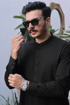 Passion Black Kurta Shalwar by Al Deebaj
