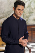 Blue Embroidered Kurta Shalwar by Al Deebaj