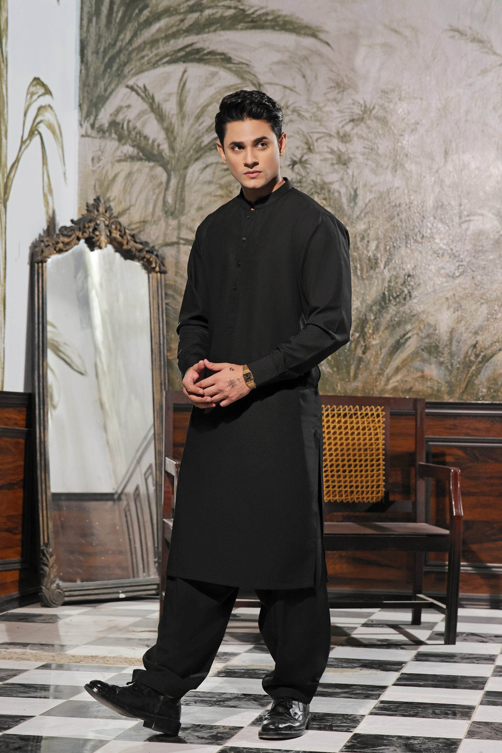 Dastan Black KS Kurta Shalwar by Al Deebaj, photo 2