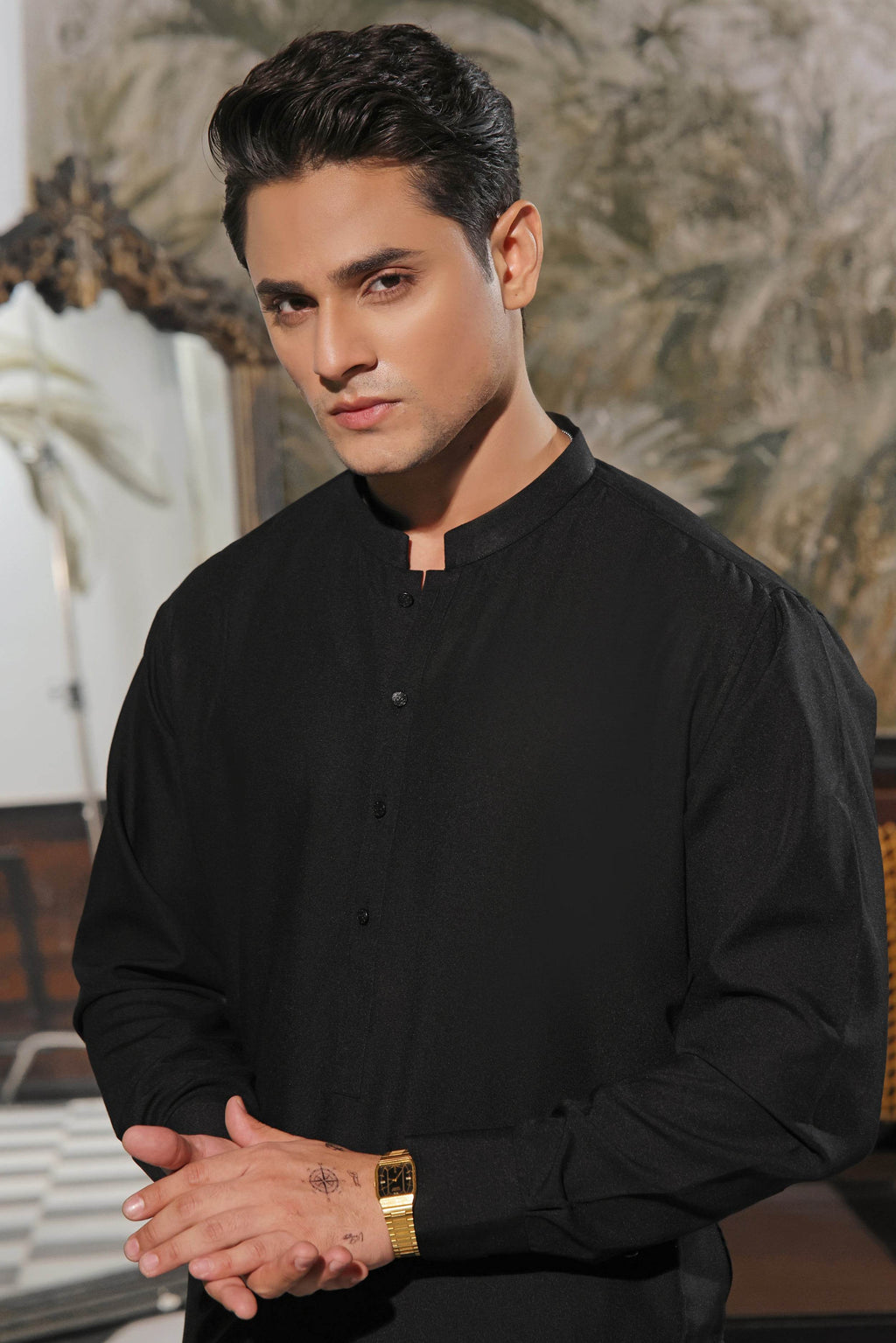 Dastan Black KS Kurta Shalwar by Al Deebaj, photo 4