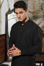 Dastan Black KS Kurta Shalwar by Al Deebaj