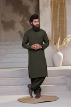Dark Brown Kurta Shalwar by Al Deebaj, photo 2